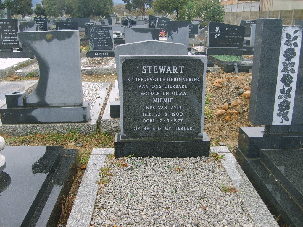 STEWART Miemie nee VAN ZYL 1900-1977