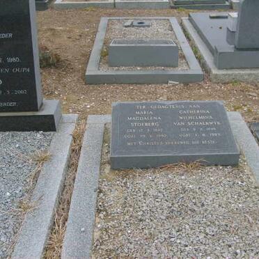 STOFBERG Maria Magdalena 18??-19?? :: VAN SCHALKWYK Catherina Wilhelmina -19??