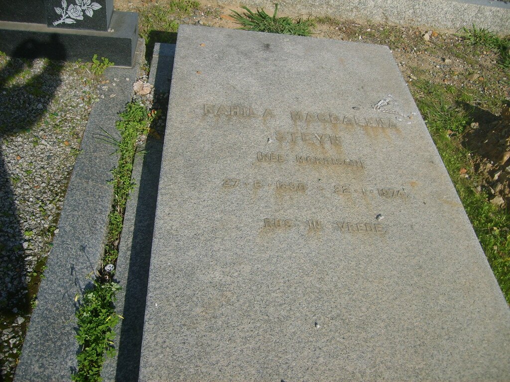 STEYN Rahila Magdalena nee MORRISON 1890-1974