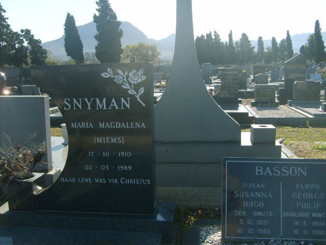 SNYMAN Maria Magdalena 1910-1989