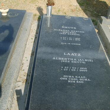 SMUTS Susanna Hester Helena nee BASSON 1899-1974 :: LAATZ  Albertha nee SMUTS 1935-2009