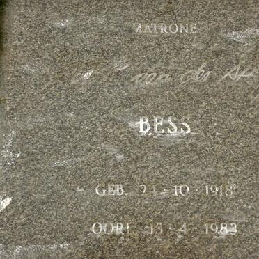 SPUY Bess, van der 1918-1983