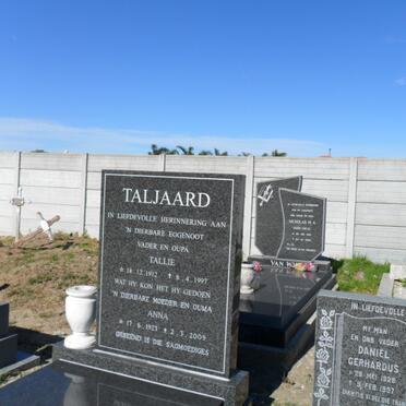 TALJAARD Tallie 1912-1997 &amp; Anna 1923-2009