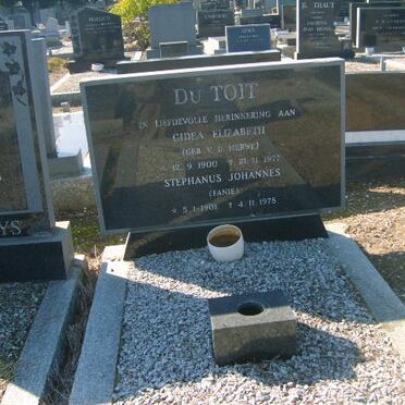 TOIT Stephanus Johannes, du 1901-1976 &amp; Gidea Elizabeth V.D. MERWE 1900-1977