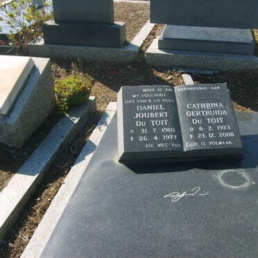 TOIT Daniel Joubert, du 1910-1977 &amp; Cathrina Gertruida 1923-2008