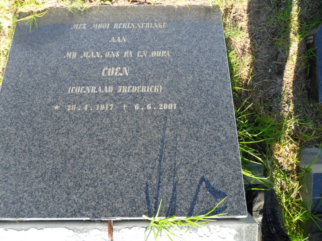 ? Coenraad Frederick 1917-2001