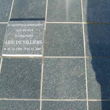 VILLIERS Johan Hendrik, de 1922-1988 :: DE VILLIERS Abie 1952-2007