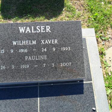 WALSER Wilhelm Xaver 1916-1993 &amp; Pauline 1919-2007