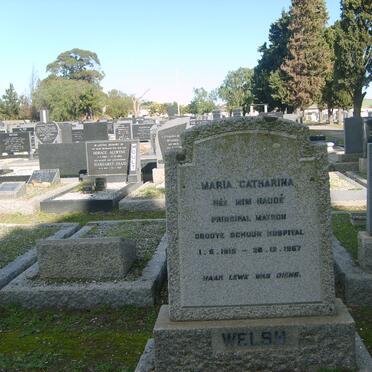 WELSH Maria Catharina nee NAUDE 1915-1967