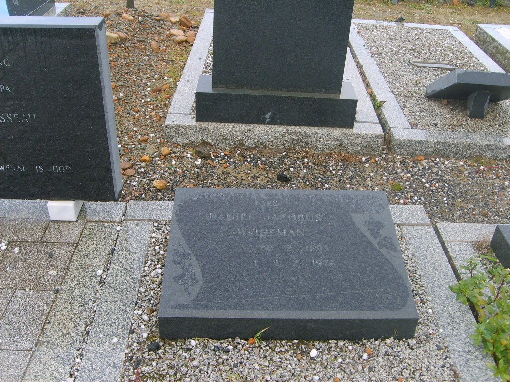 WEIDEMAN Daniel Jacobus 1893-1976