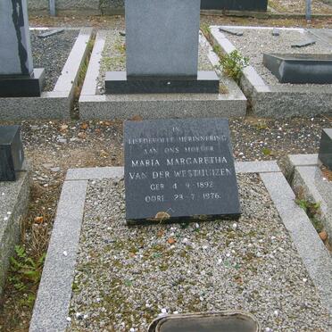 WESTHUIZEN Maria Margaretha, van der 1892-1976