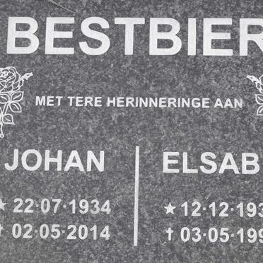BESTBIER Johan 1934-2014 &amp; Elsabe 1936-1996