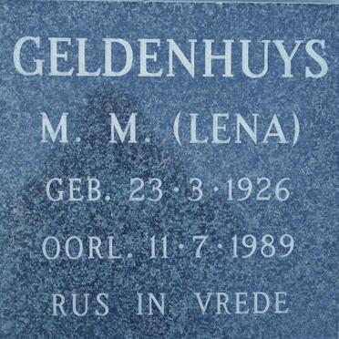 GELDENHUYS M.M. 1926-1989