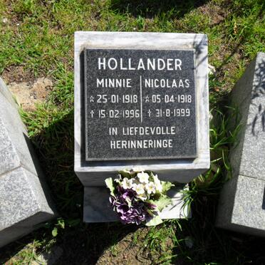 HOLLANDER Nicolaas 1918-1999 &amp; Minnie 1918-1996
