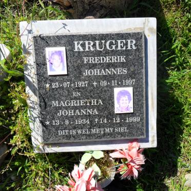 KRUGER Frederik Johannes 1927-1997 &amp; Magrietha Johanna 1934-1999