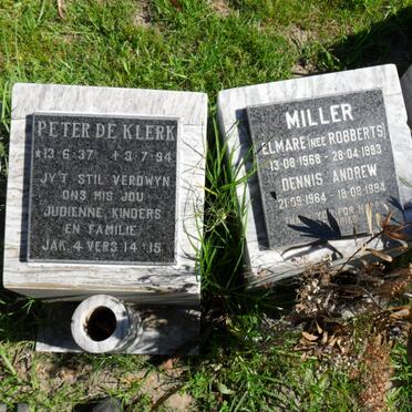 KLERK Peter, de 1937-1994 :: MILLER Dennis Andrew 1964-!994 &amp; Elmare ROBBERTS 1968-1993