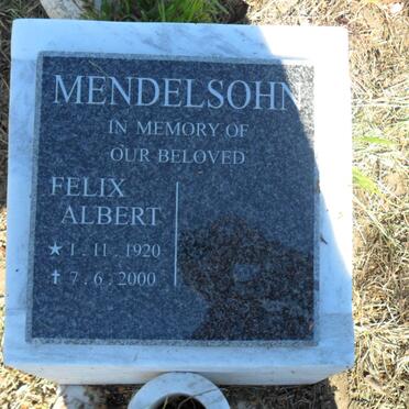 MENDELSOHN Felix Albert 1920-2000