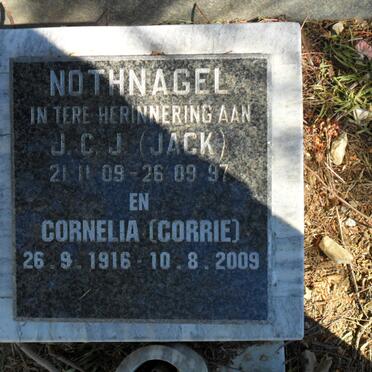 NOTHNAGEL J.C.J. 1909-1997 &amp; Cornelia 1916-2009