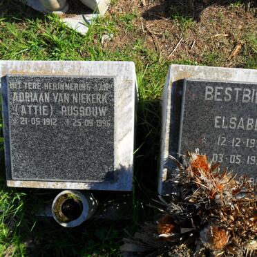 RUSSOUW Adriaan van Niekerk 1912-1996 :: BESTBIER Elsabe 1936-1996