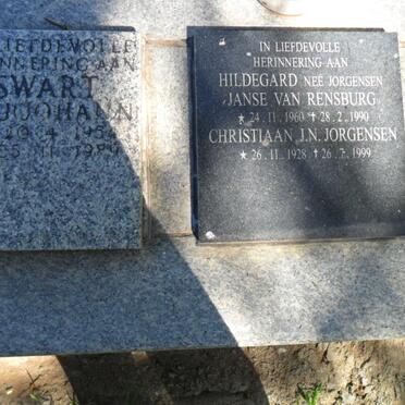 SWART Johann 1954-1989 :: JANSE VAN RENSBURG Hildegard nee JORGENSEN 1960-1990 :: JORGENSEN Christiaan J.N. 1928-1999