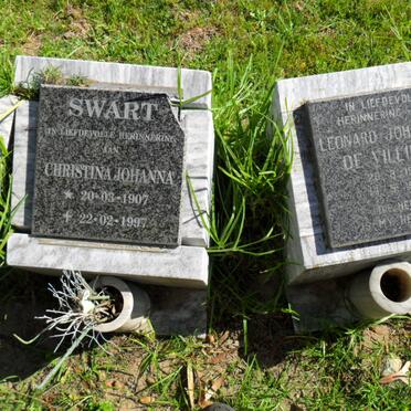 SWART Christina Johanna 1907-1997 :: DE VILLIERS Leonard Johannes 1912-1995