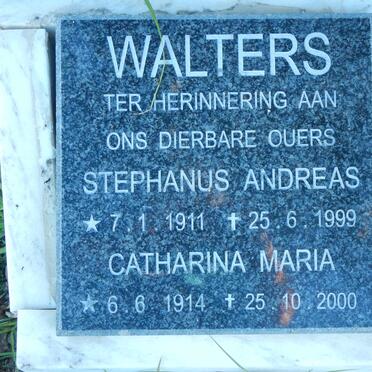WALTERS Stephanus Andreas 1911-1999 &amp; Catharina Maria 1914-2000