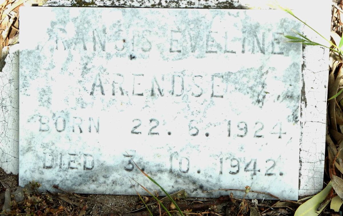 ARENDSE Francis Eveline 1924-1942