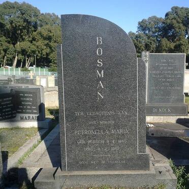 BOSMAN Petronella Maria nee BURGER 1880-1962