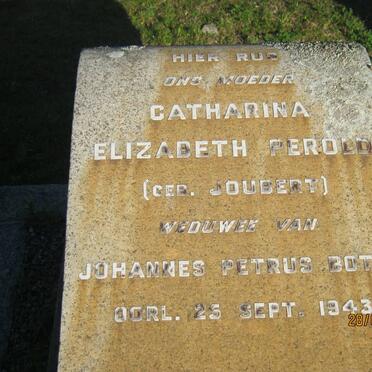 BOTHA Catharina Elizabeth voorheen PEROLD nee JOUBERT -1943