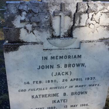 BROWN John S. 1890-1937 &amp; Katherine B. 1889-1966