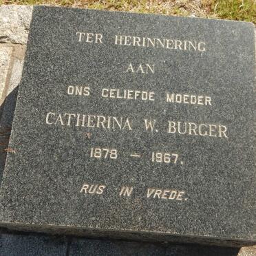 BURGER Catherina W. 1878-1967