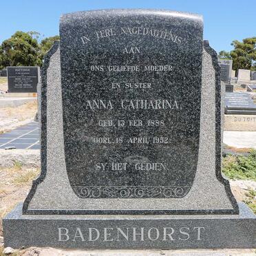 BADENHORST Anna Catharina 1888-1952