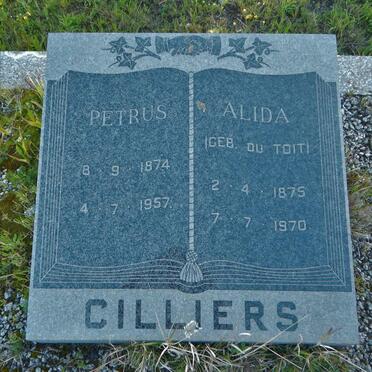 CILLIERS Petrus 1874-1957 &amp; Alida DU TOIT 1875-1970