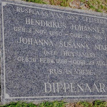 DIPPENAAR Hendrikus Johannes 1860-1955 &amp; Johanna Susanna Maria HUYSAMER 1868-1957