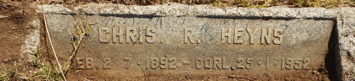HEYNS Chris R. 1892-1952