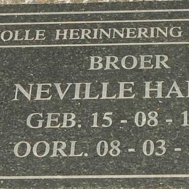 HAUPT Neville Harry 1939-2009