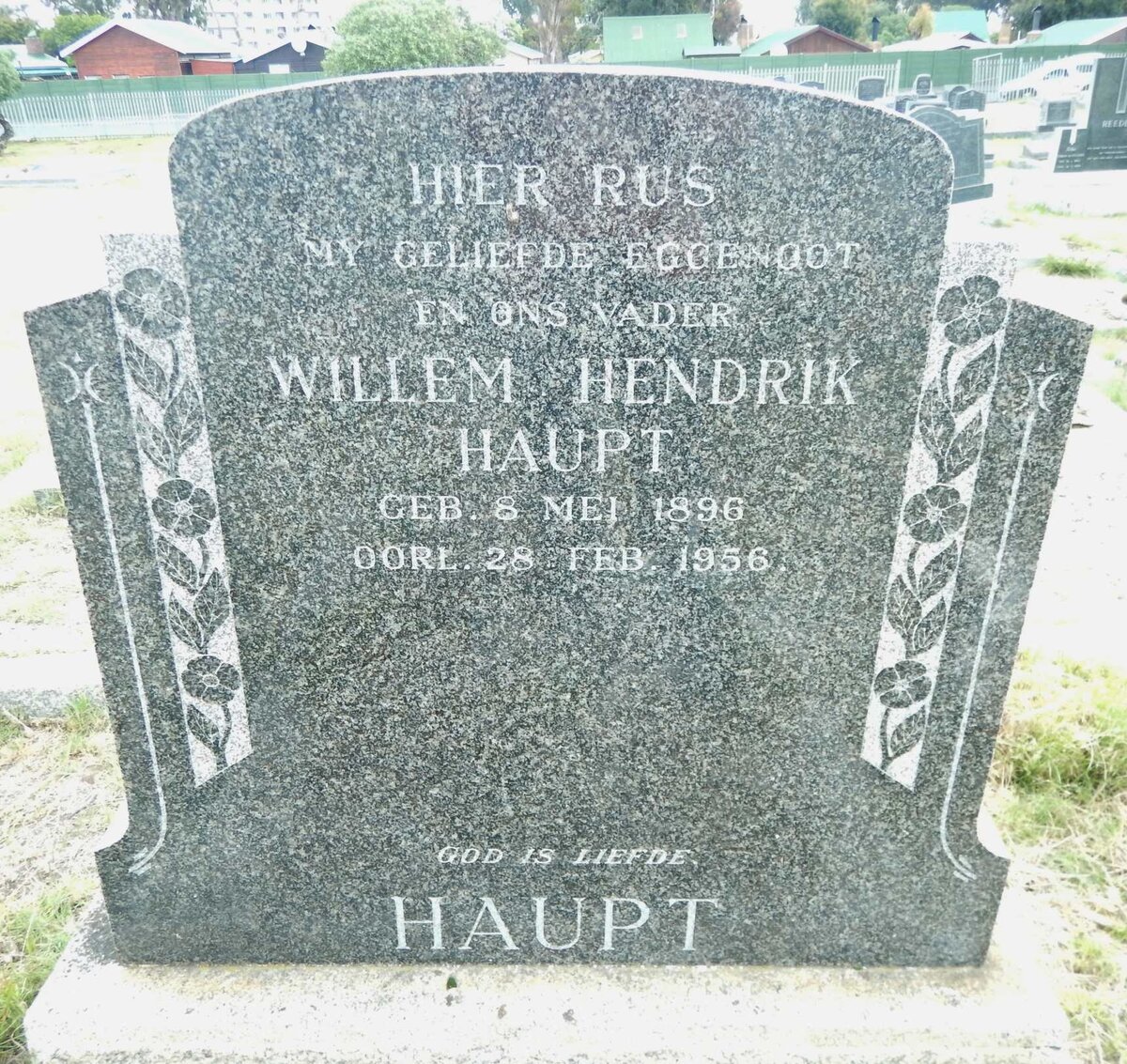 HAUPT Willem Hendrik 1896-1956