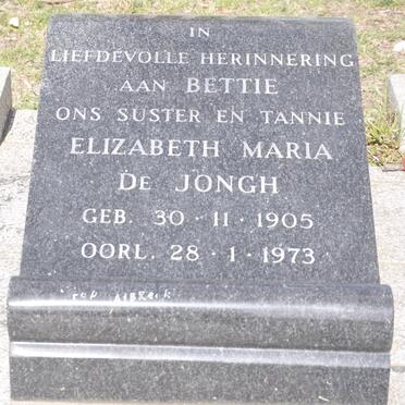 JONGH Elizabeth Maria, de 1905-1973