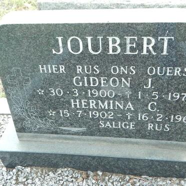 JOUBERT Gideon J. 1900-1976 &amp; Hermina C. 1902-1961