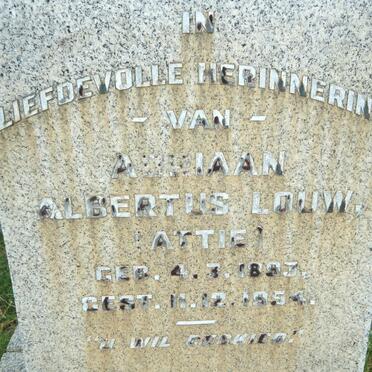 LOUW Adriaan Albertus 1893-1954