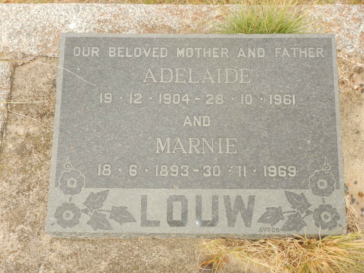 LOUW Marnie 1893-1969 &amp; Adelaide 1904-1961