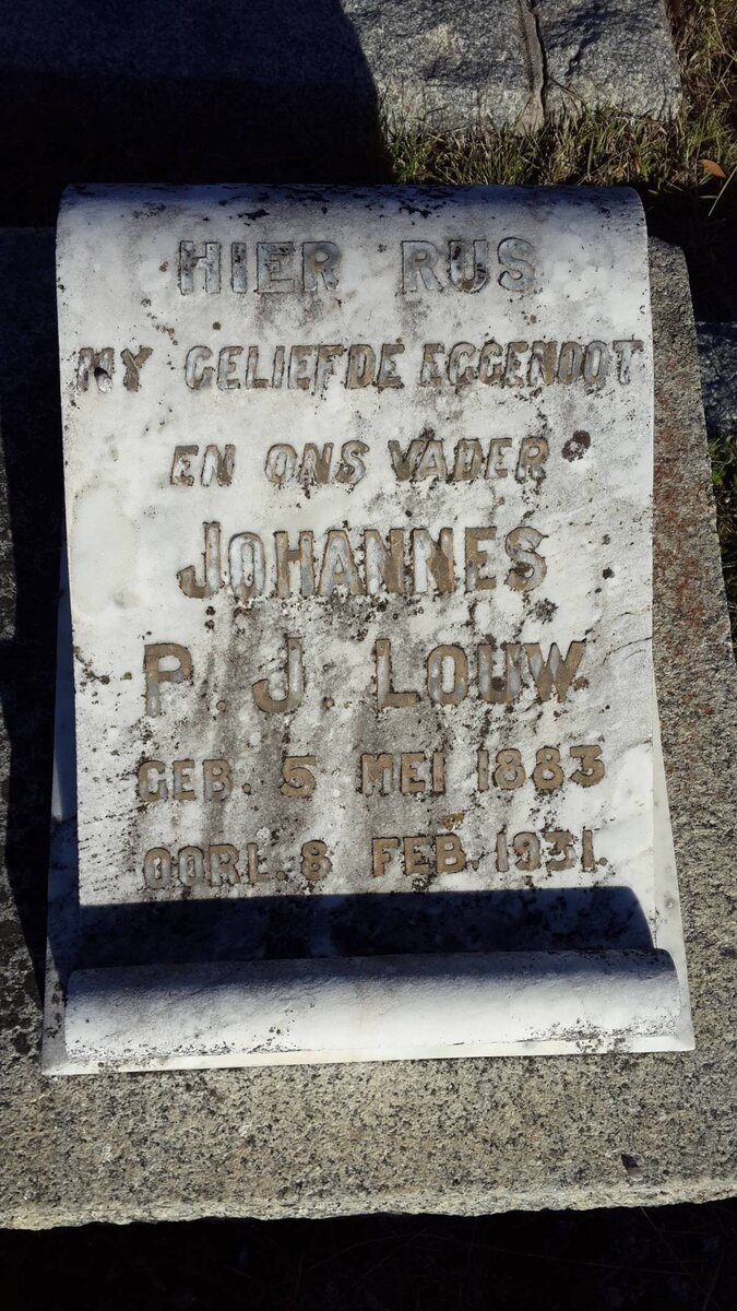 LOUW Johannes P.J. 1883-1931