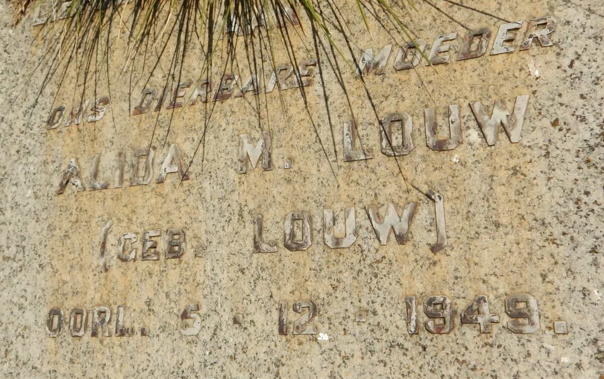 LOUW Alida M. nee LOUW -1949