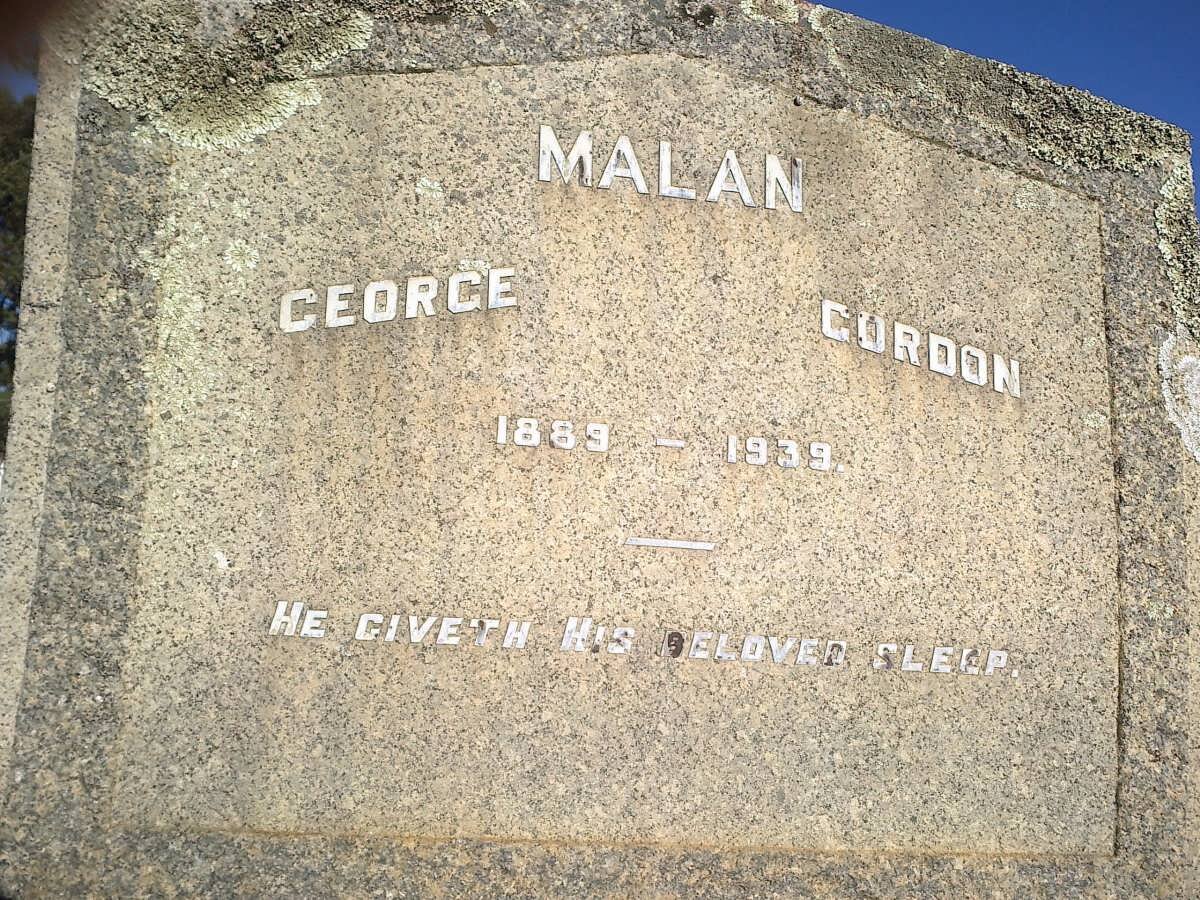 MALAN George Gordon 1889-1939