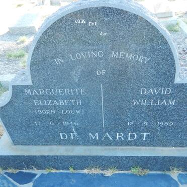 MARDT David William, de -1969 &amp; Marguerite Elizabeth LOUW -1946