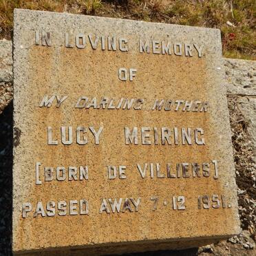 MEIRING Lucy nee De VILLIERS -1951