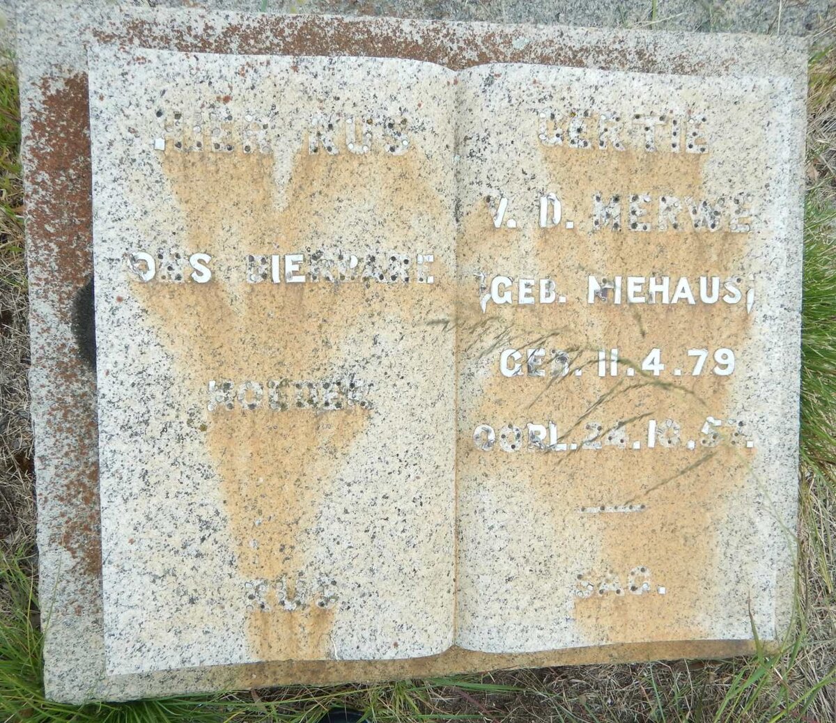 MERWE Gertie, van der nee NIEHAUS 1879-1957