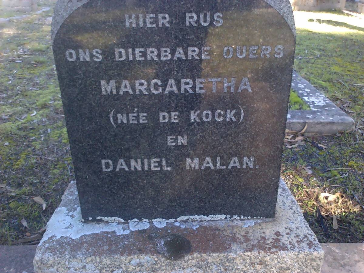 MALAN Daniel &amp; Margaretha DE KOCK