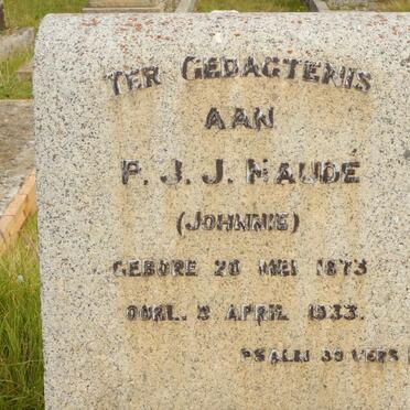 NAUDÉ P.J.J. 1873-1933