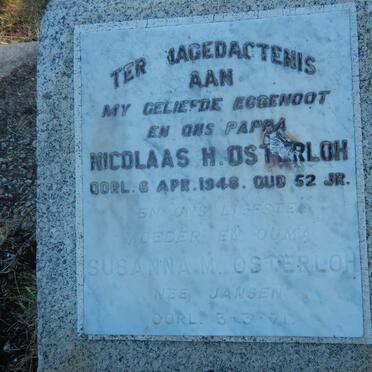 OSTERLOH Nicolaas H. -1946 &amp; Susanna M. JANSEN -1971